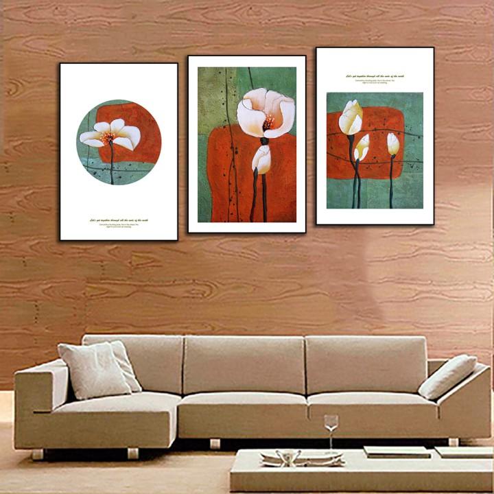Bộ 3 Tranh gỗ MDF giá xưởng-Tặng kèm đinh đa năng không cần khoan tường-Tranh treo tường đẹp thiết kế theo yêu cầu