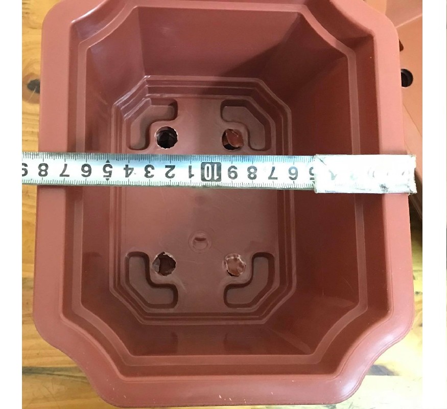 Combo 5 Chậu Nhựa Trồng Cây Mini Hình Chữ Nhật Màu Nâu Siêu Đẹp Kích Thước 22x18x12 Cm