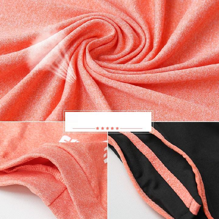 Set bộ đồ tập gym, yoga, aerobic nữ Linda018 áo thun quần đùi 2 lớp