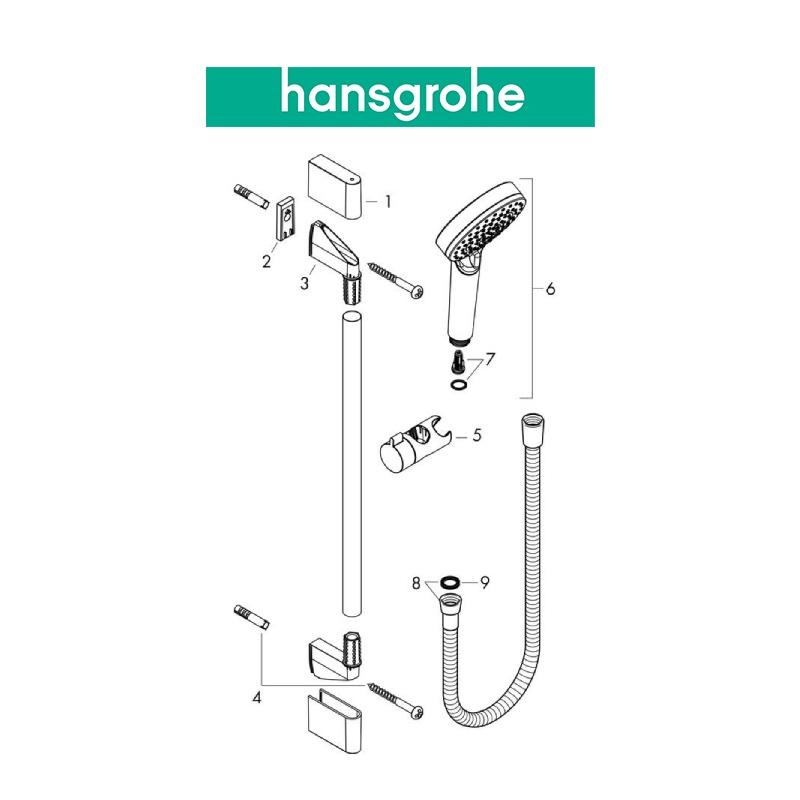 Tay sen kèm thanh trượt HANSGROHE Crometta 65 26532