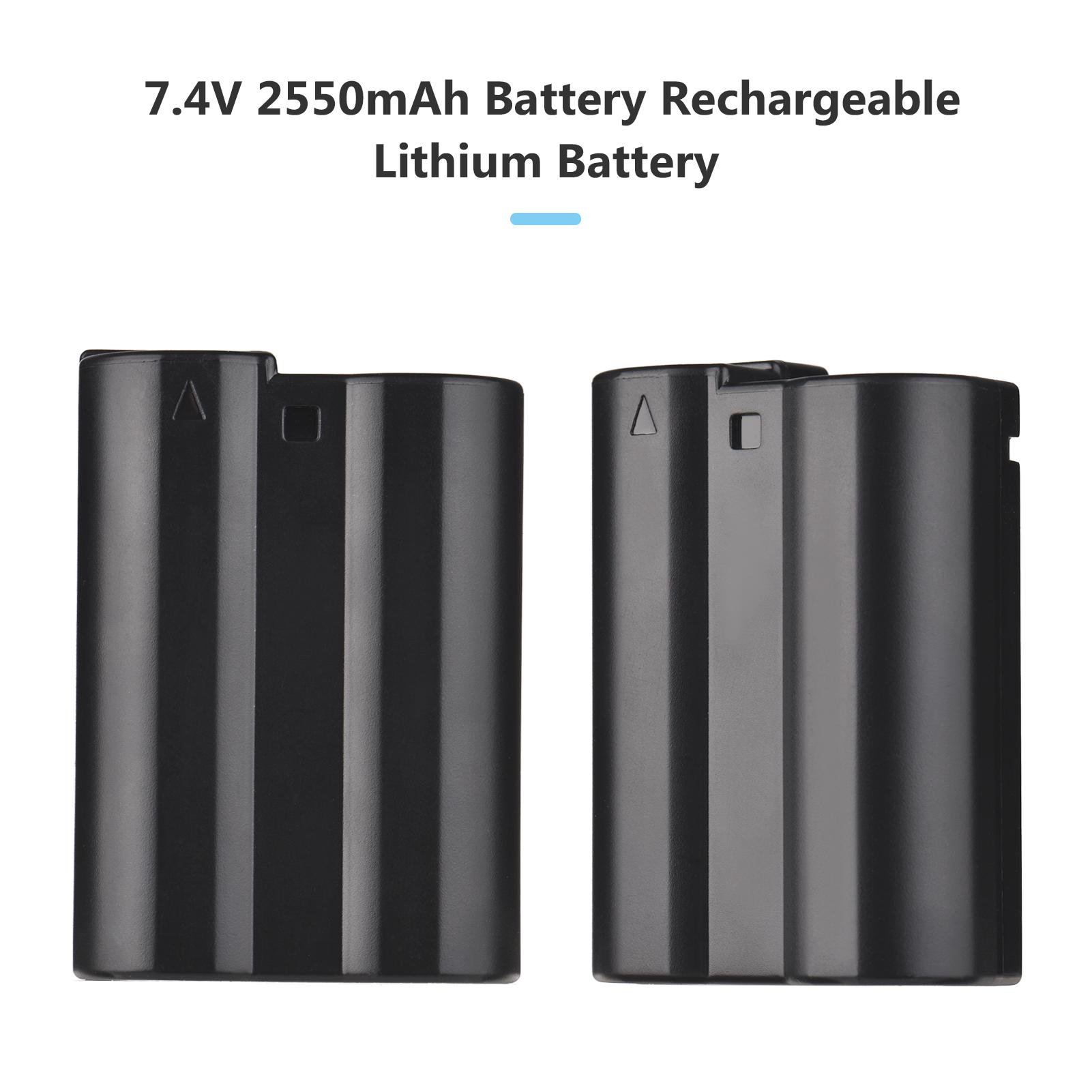 EN-EL15 Battery & Charger Kit 2pcs 7.4V 2550mAh Battery + 1pc Dual Channel Battery Charger LED Screen Display for Nikon