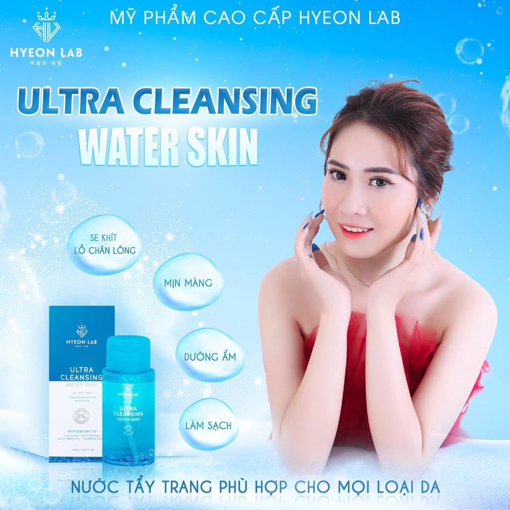 Ultra Cleansing Water Skin| Tẩy Trang Hyeon Lab | Làm sạch lớp make up, bụi bẩn, hỗ trợ giảm nhờn, se khít lỗ chân lông