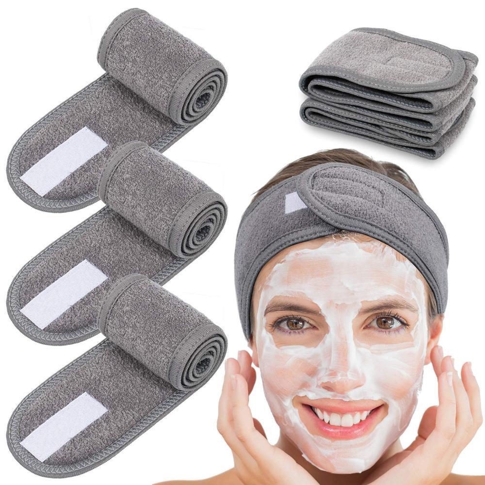 Adjustable Sports Headband Sweatband Yoga Spa Bath Shower Makeup Wash Face Cosmetic Hairband for Women Make Up Accessories