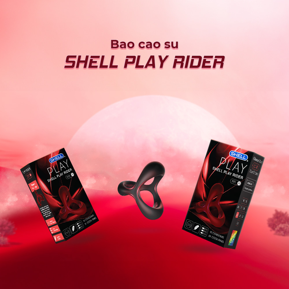 Bao cao su Shell Play Rider 6 tính năng - Hộp 10 cái + 1 Play Box Rider