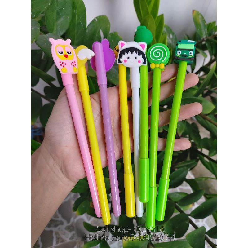 Combo 20 cây bút gel mực tím cute siêu dễ thuơng dành cho bé học sinh tiểu học.