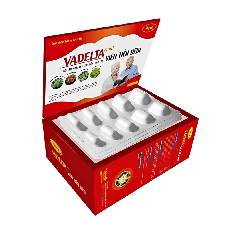 Viên Tiểu Đêm VADELTA GOLD Vinaphar Hộp 30 viên – Giúp bổ thận, ấm bàng quang, tăng cường thải độc qua thận