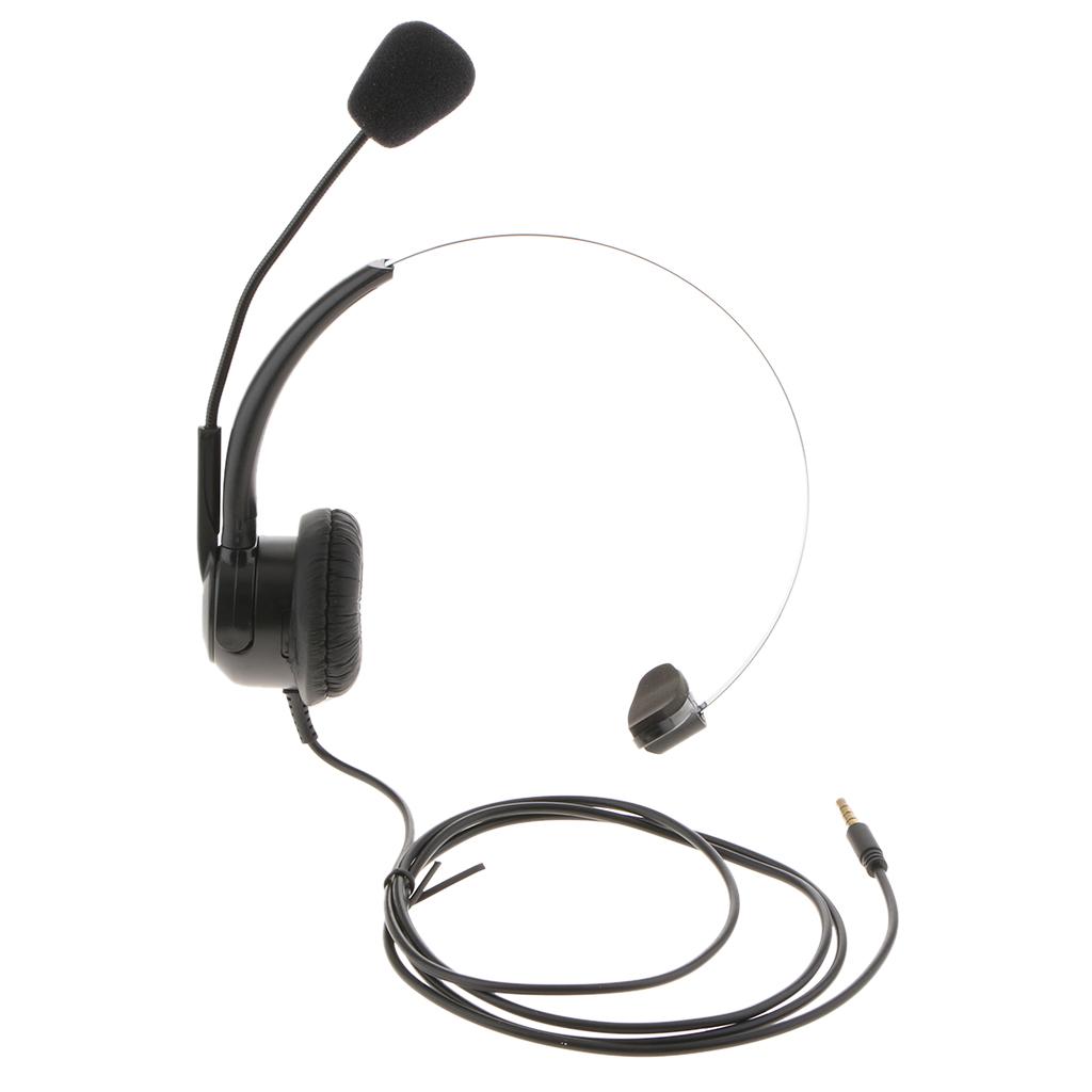 Mono Headset with 3.5mm Jack And Headphones with Noise Canceling Overhead