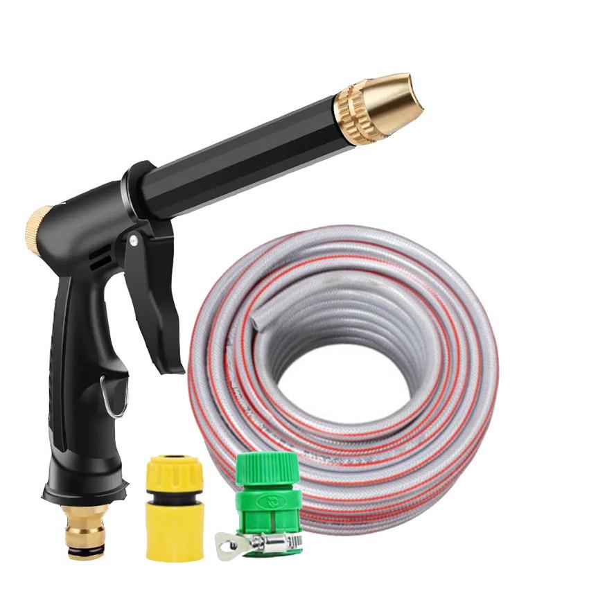 Vòi Xịt Tăng Áp Rửa Xe Ô Tô,Tưới Cây 5m 206810-2 cút nhựa xanh