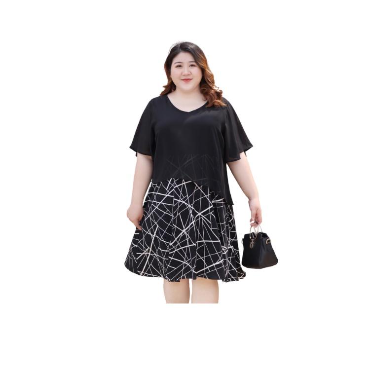 Đầm trung niên phối voan bigsize cao cấp (thời trang trung niên anitagreen) BS1-621