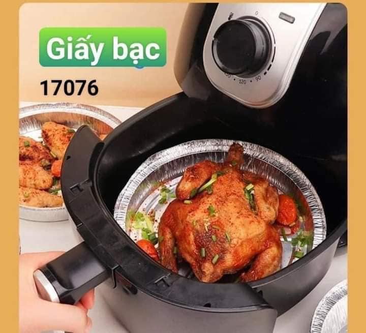 SET 10 ĐĨA BẠC NƯỚNG LÓT NỒI CHIÊN KHÔNG DẦU SIZE 18CMX4CM