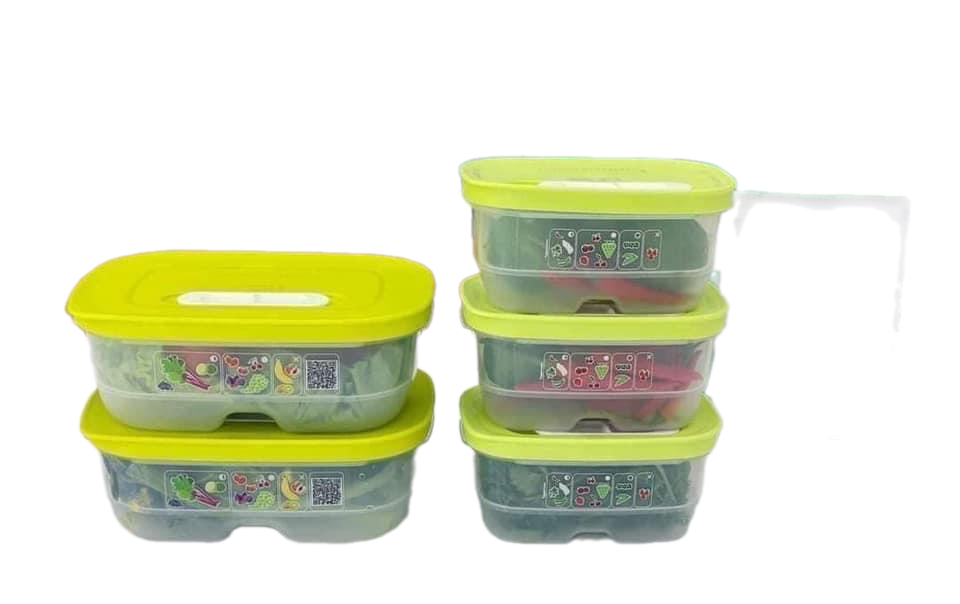 Bộ Trữ Mát Có Nút Hô Hấp Tupperware Vensmart Five Star
