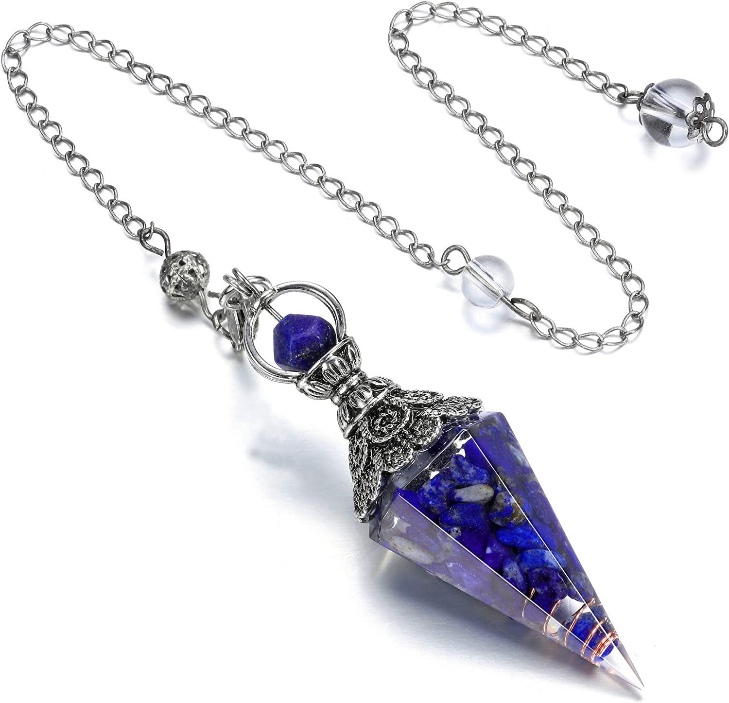 Mặt dây chuyền Lapis Lazuli Hình lục giác Hình thoi Sỏi Con lắc