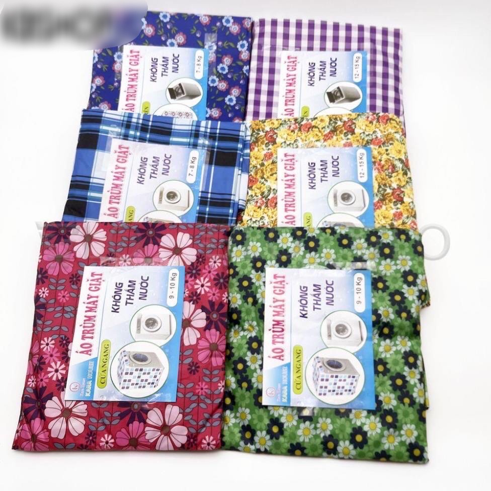 Áo phủ máy giặt cửa trước (ngang)  , từ 9 - 10kg  , vải dù 100/%, siêu bền  , họa tiết nhiều màu  , bảo vệ máy không bị dính bụi , nước  khi để ngoài trời giao màu ngẫu nhiên