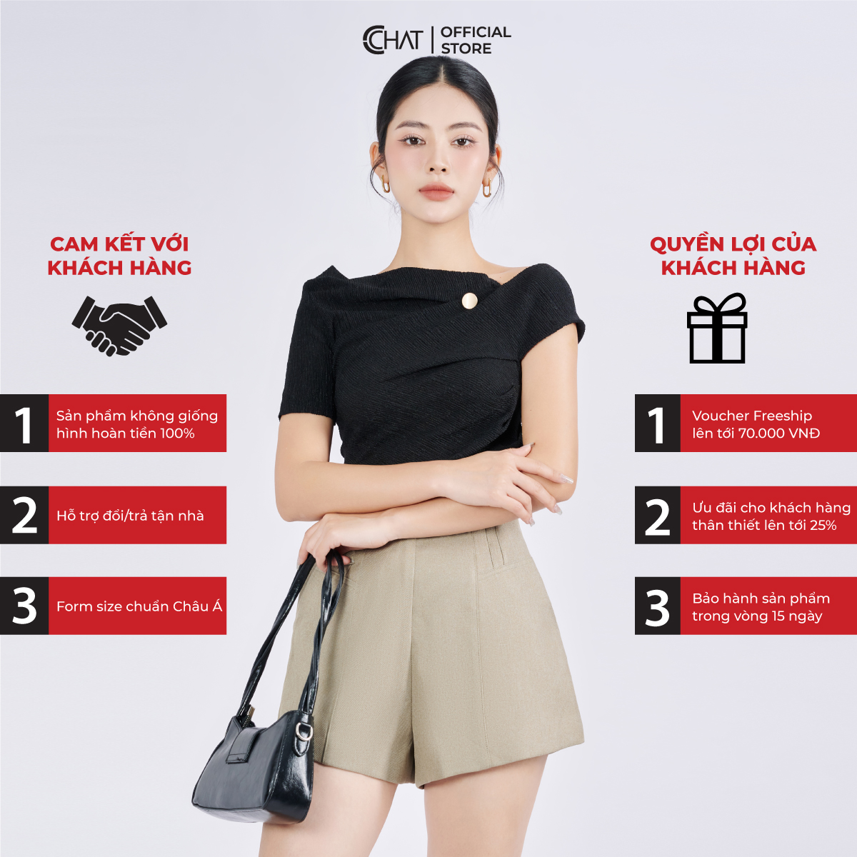 Quần Đùi Nữ  Dáng A Cạp Liền Xếp Ly Chất Tuytsi Cao Cấp Mềm Nhẹ 53ONS2006AT