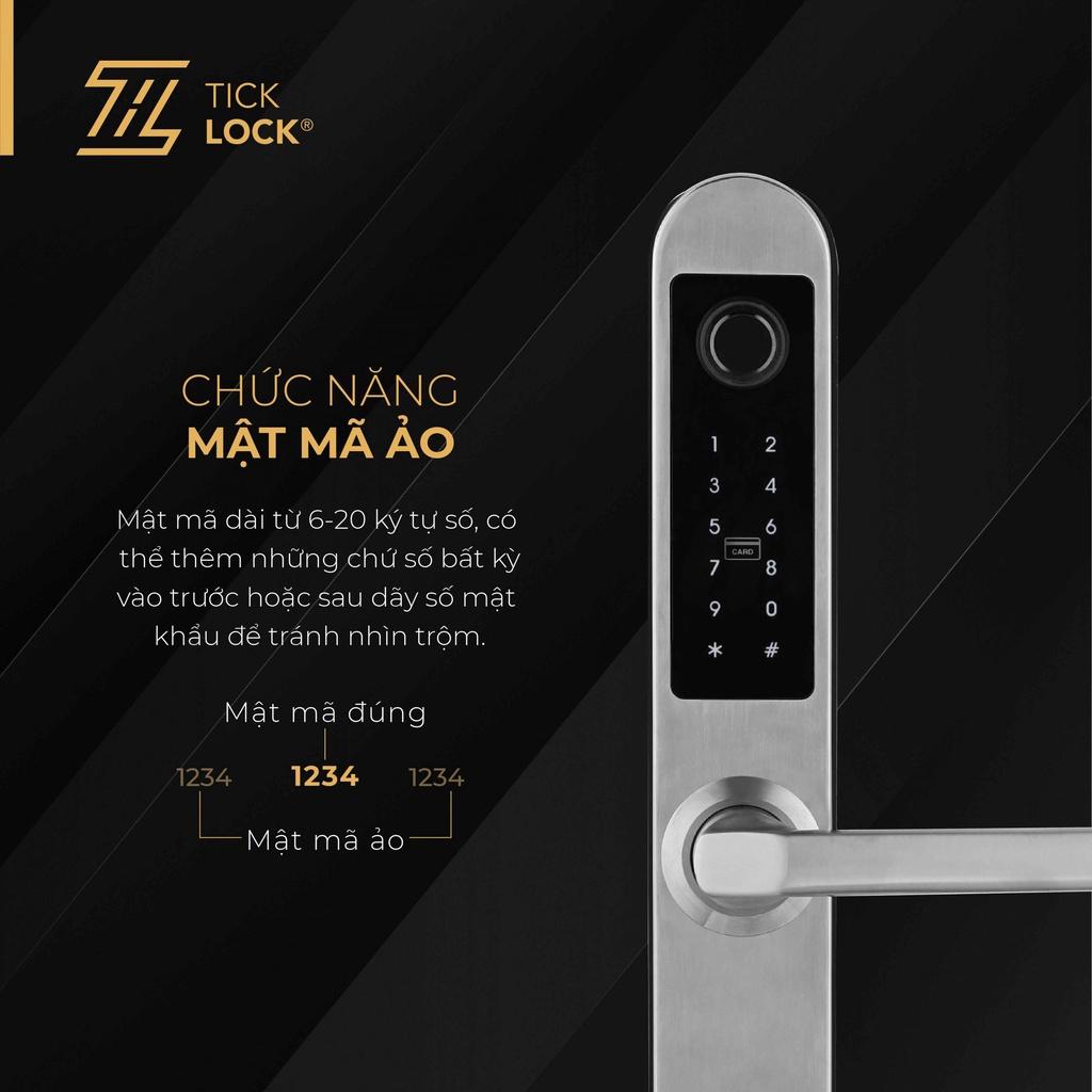 Khoá cửa vân tay I600S công nghệ Malaysia cho cửa nhôm, sắt, gỗ, cửa nhựa lõi thép, Xingfa dùng app TTLock