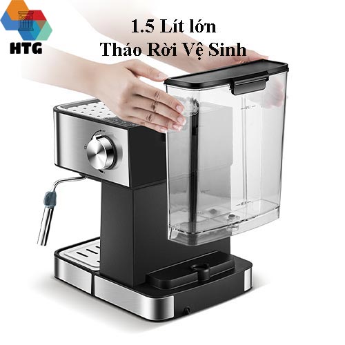 Máy pha cà phê Espresso chuẩn áp suất 20 bar, chế độ cốc đôi CM6863 tích hợp cảm ứng tiện lợi Hàng Chính Hãng