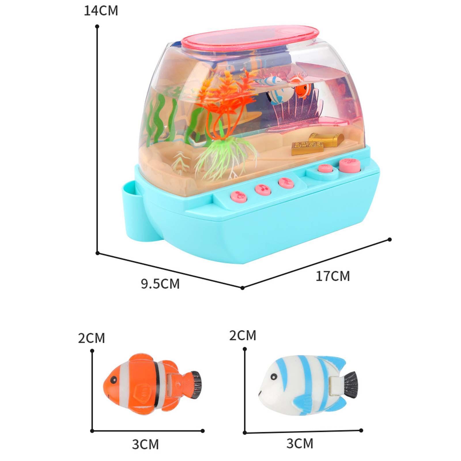 aquarium toys tank aquarium mini  Blue