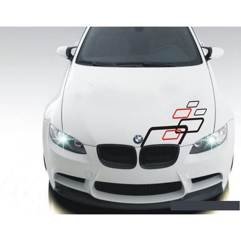 Bộ Tem Decal WRC ô Vuông Dán Sườn Xe ô Tô MS-101