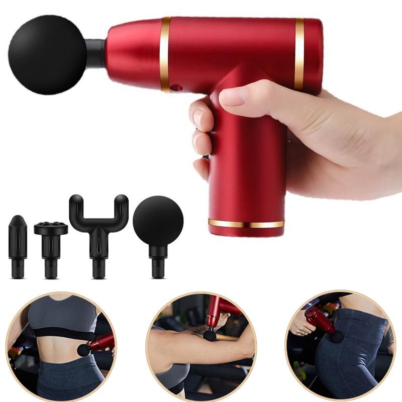 Portable Massage Gun Deep Muscle Massage Relaxation Pain Relief for Neck Back Foot Leg Vibrating Fascia Gun Muscle Massager