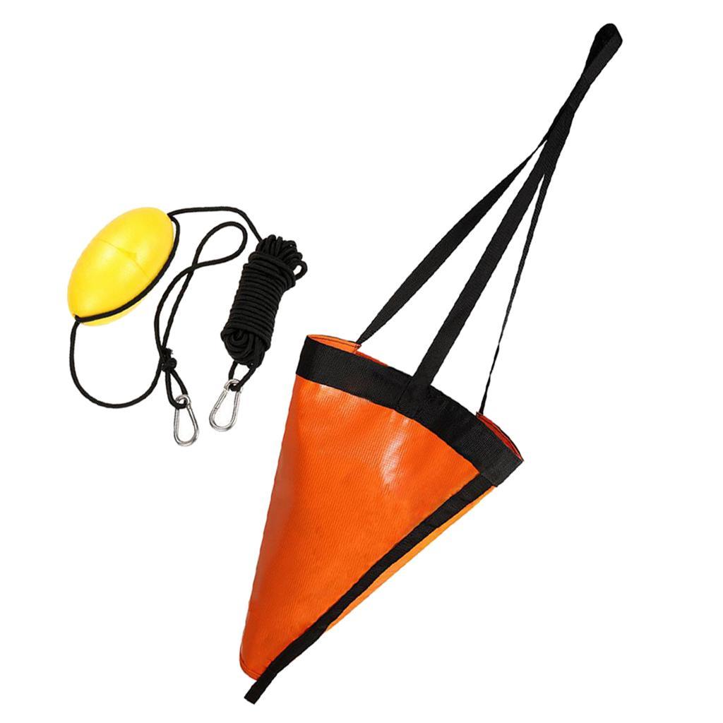 Anchor Drogue Drfiting Brake + 24inches Tow Rope for 21ft / 6.2m boat