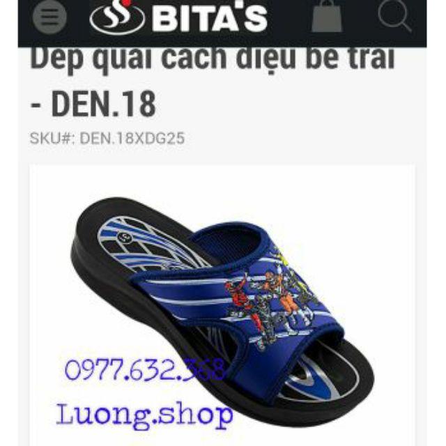 Dép lê siêu nhân Bitas bé trai DEN18 XANH (size 25-30)