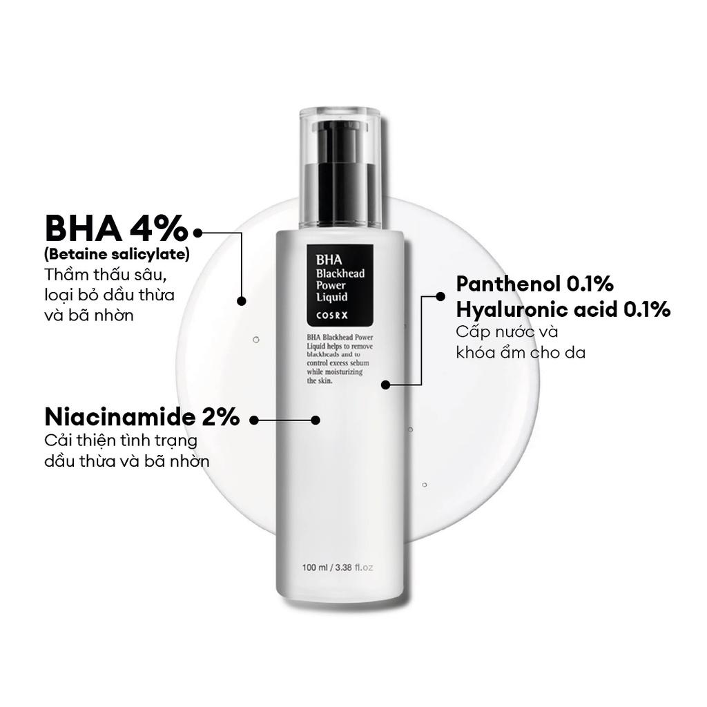 Dung Dịch Tẩy Tế Bào Chết Hoá Học 4% BHA COSRX Blackhead Power Liquid Exfoliator