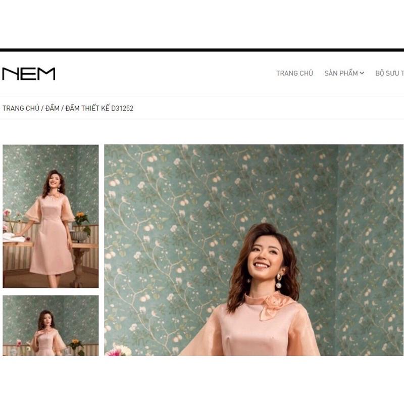 Đầm thiết kế phối hoa lụa hãng NEM | Shopee Việt Nam