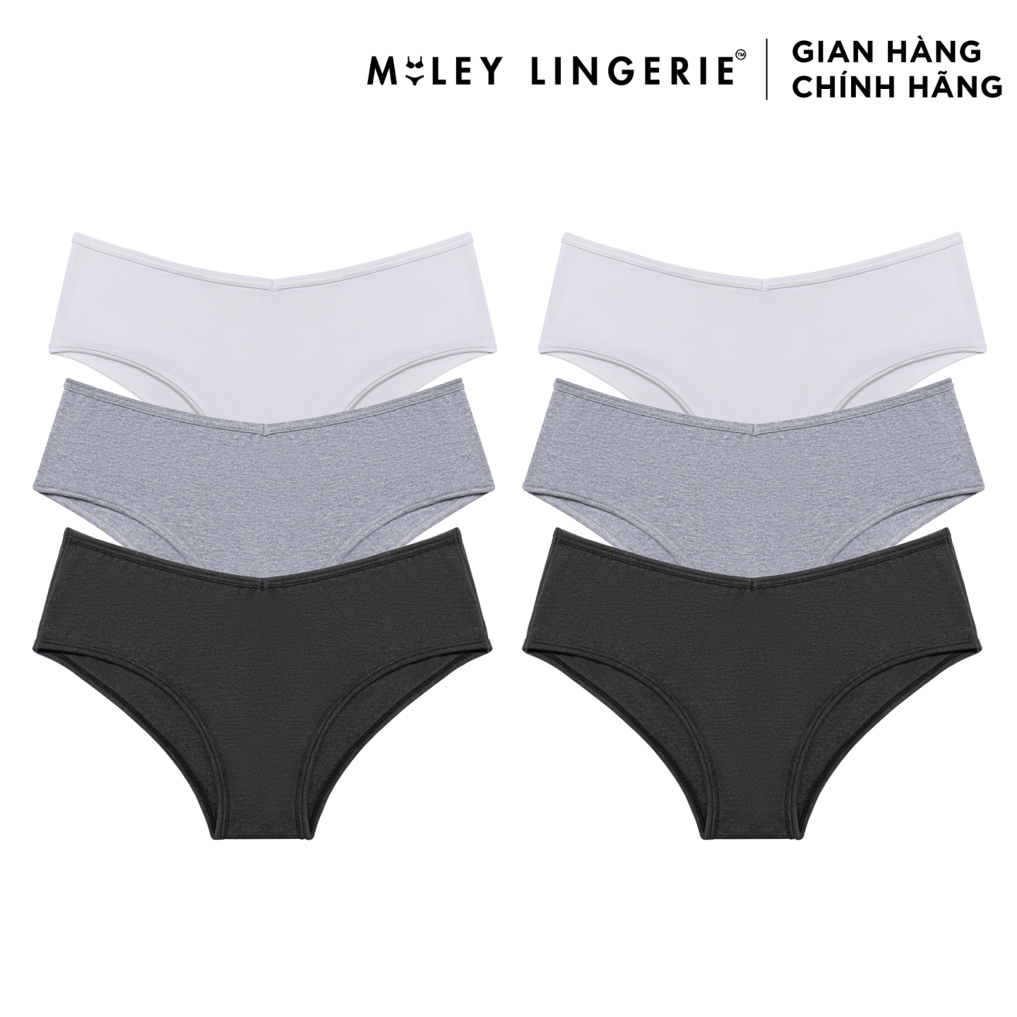 Combo 6 Quần Lưng Chéo Cotton Thiên Nhiên Being Me Miley Lingerie