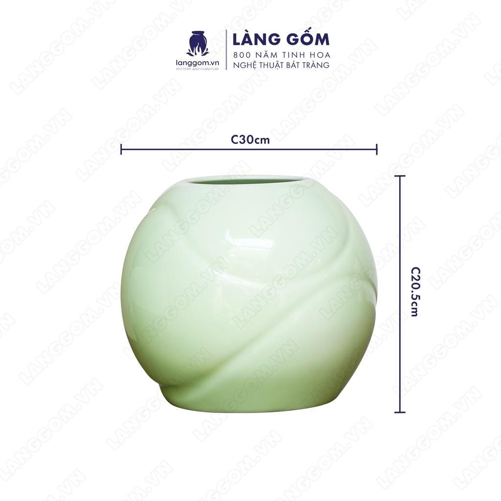 Bình hoa, lọ hoa Gốm sứ Bát Tràng cao cấp vô trên sóng dùng làm quà tặng, trang trí - Làng Gốm Bát Tràng