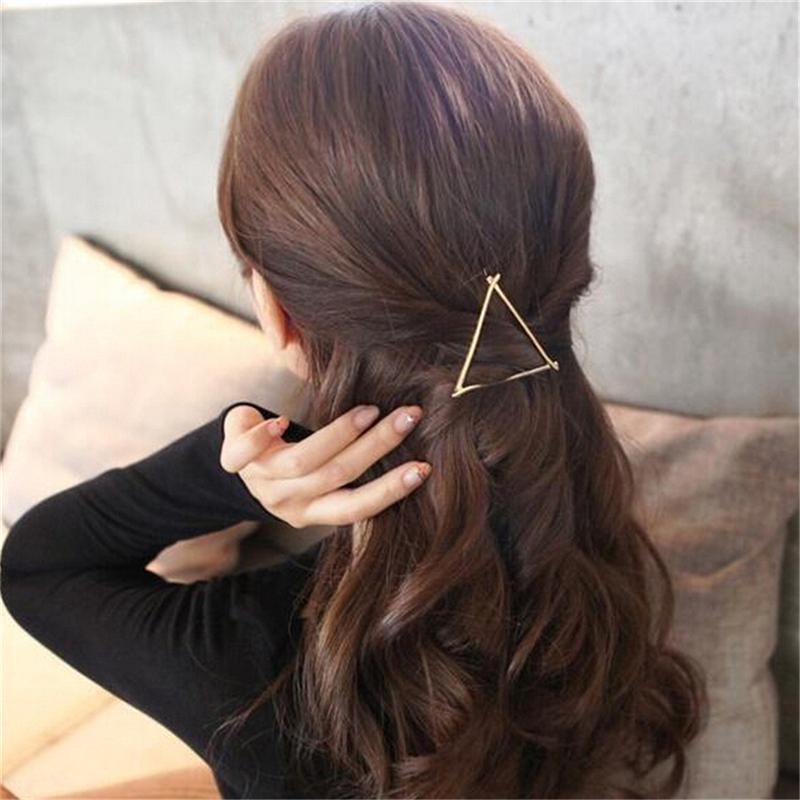Kẹp tóc kim loại HACHIKI kẹp mái Hàn Quốc hình tam giác trắng khuyết kiểu Hàn Quốc xinh xắn KEPTOCNHO