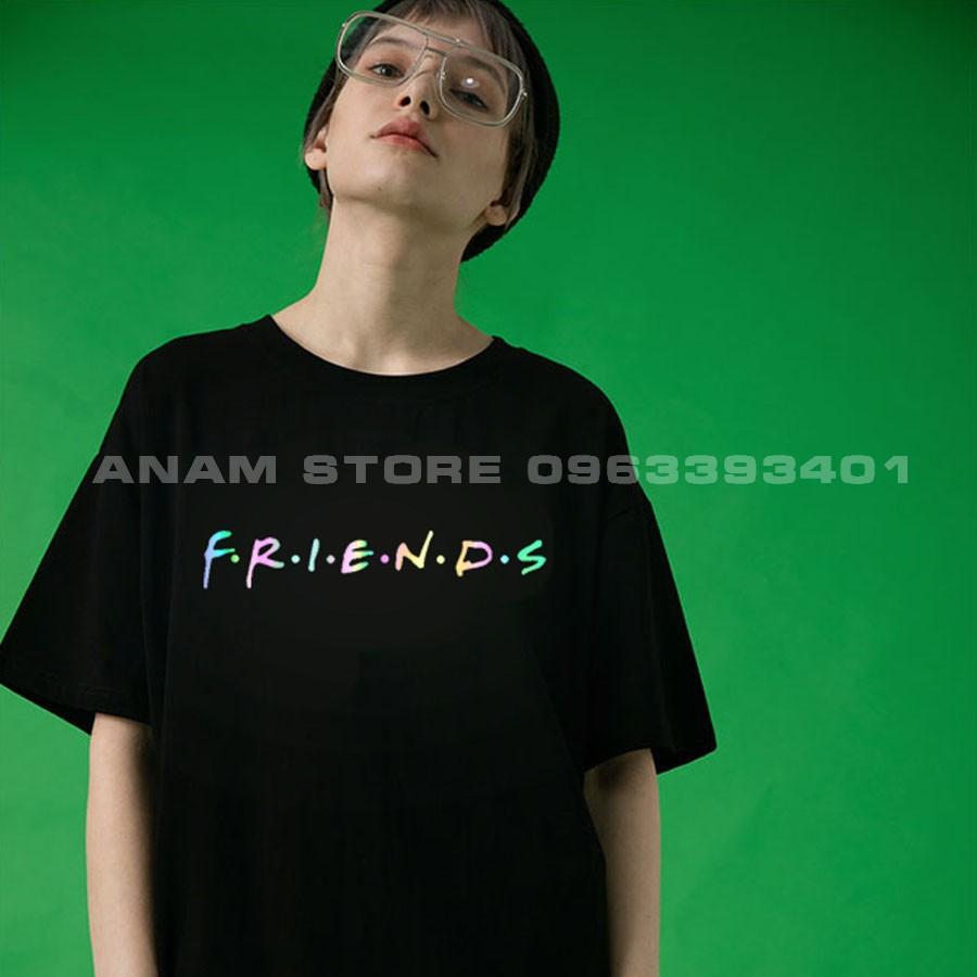 Áo thun phản quang 7 màu tay lỡ nam nữ Friends
