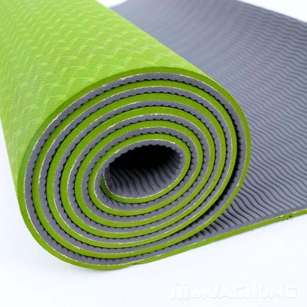 Thảm tập YOGA, GYM cao su non TPE 2 lớp chống trượt tập thể dục tại nhà 6mm - 8mm không mùi mẫu mới