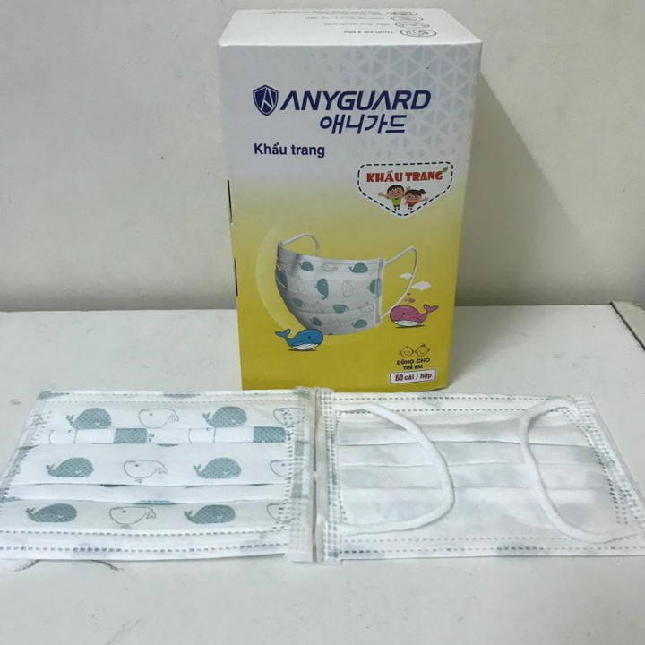 Khẩu trang y tế cao cấp ANYGUARD (Hộp 50 cái) - Dành cho trẻ em