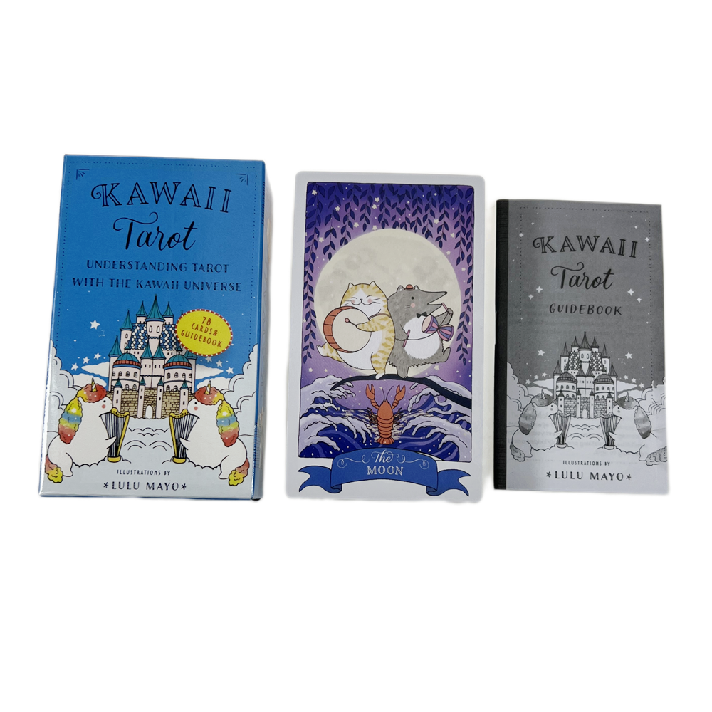 Size Gốc] Bộ Bài Kawaii Tarot 78 Lá Bài 7x12 Cm Tặng Đá Thanh Tẩy