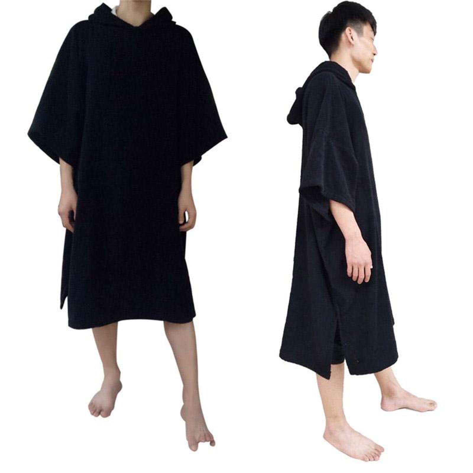Unisex Changing Drying Coat Robe Towel Surf Poncho Swim Wetsuit