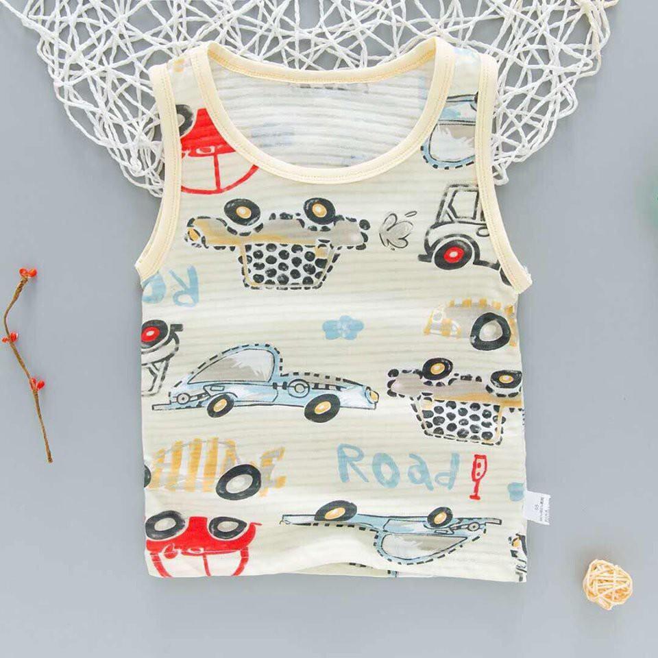 Áo cotton sợi tre cực thấm mồ hôi cho bé từ 8 đến 25kg