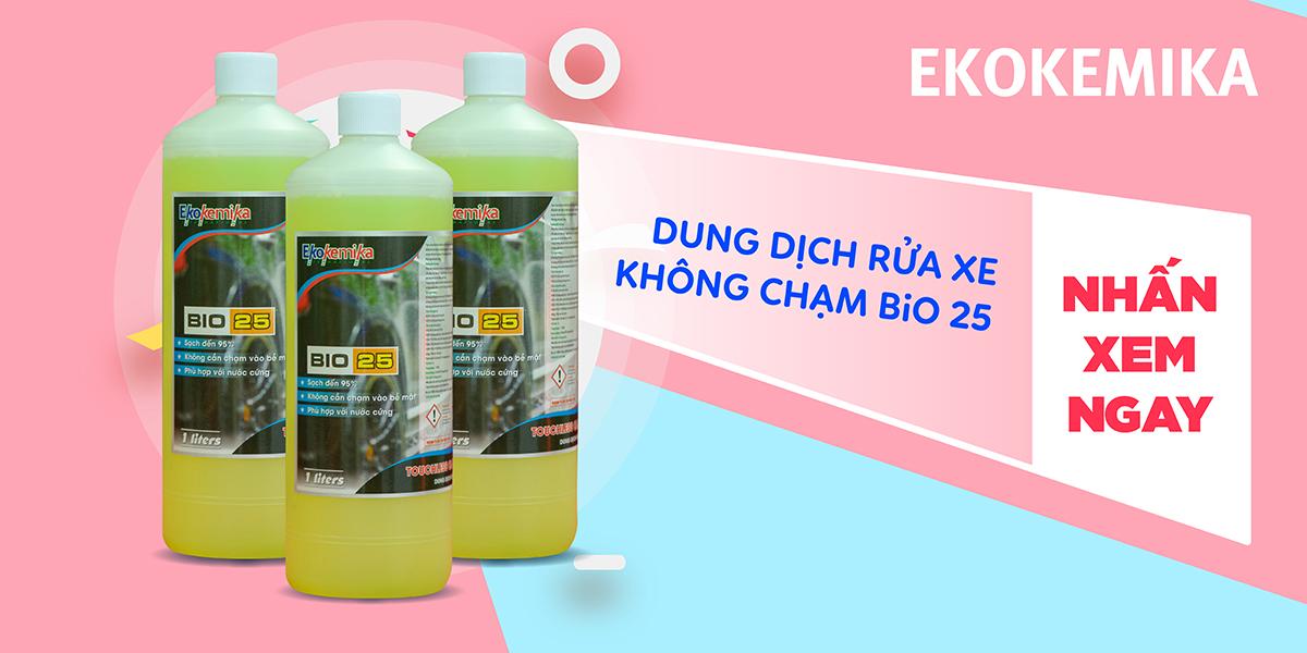 NƯỚC RỬA KHOANG ĐỘNG CƠ VÀ RỬA Ô TÔ - XE MÁY KHÔNG CHẠM EKOKEMIKA ITALY BIO 25-1L