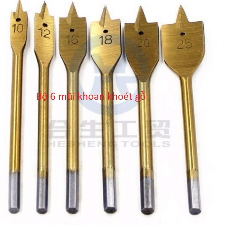 Bộ 6 mũi khoan khoét gỗ cao cấp