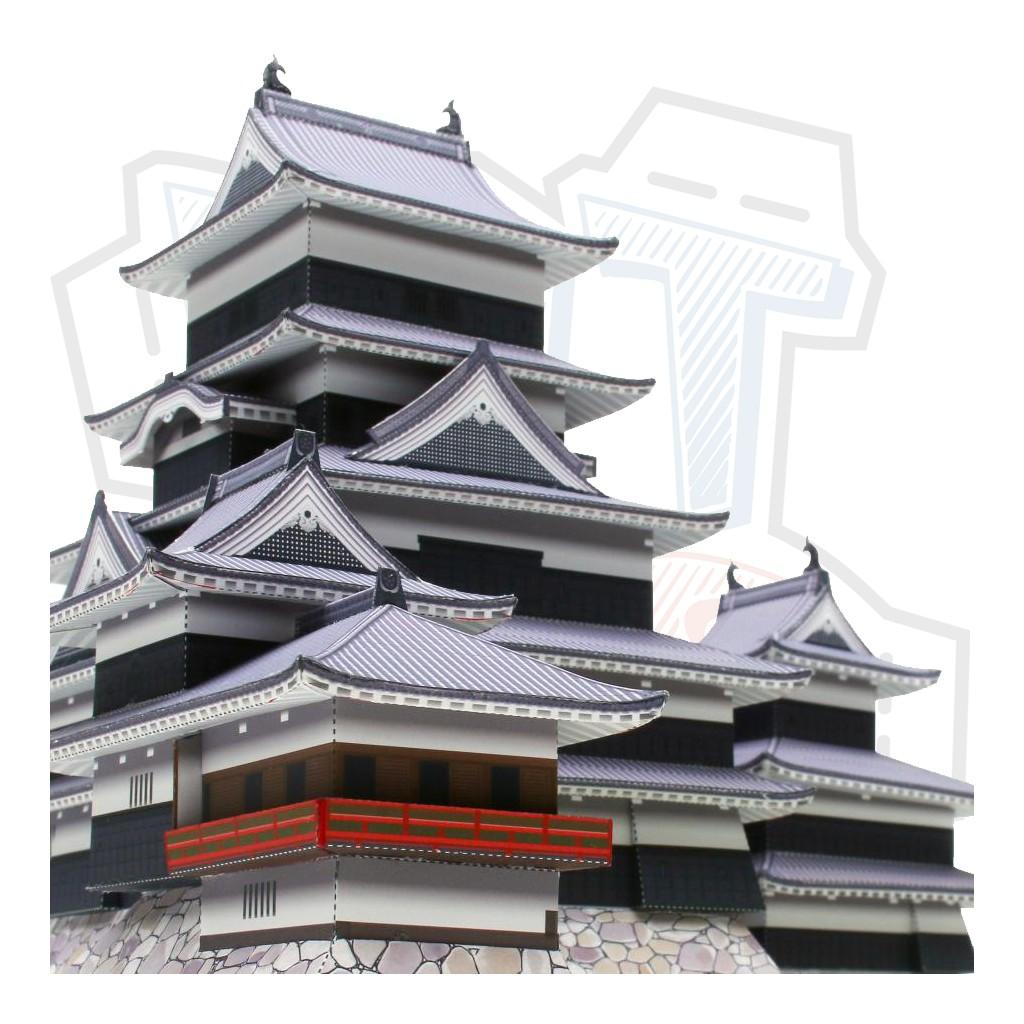 Mô hình giấy kiến trúc Nhật Bản tòa thành Matsumoto Castle