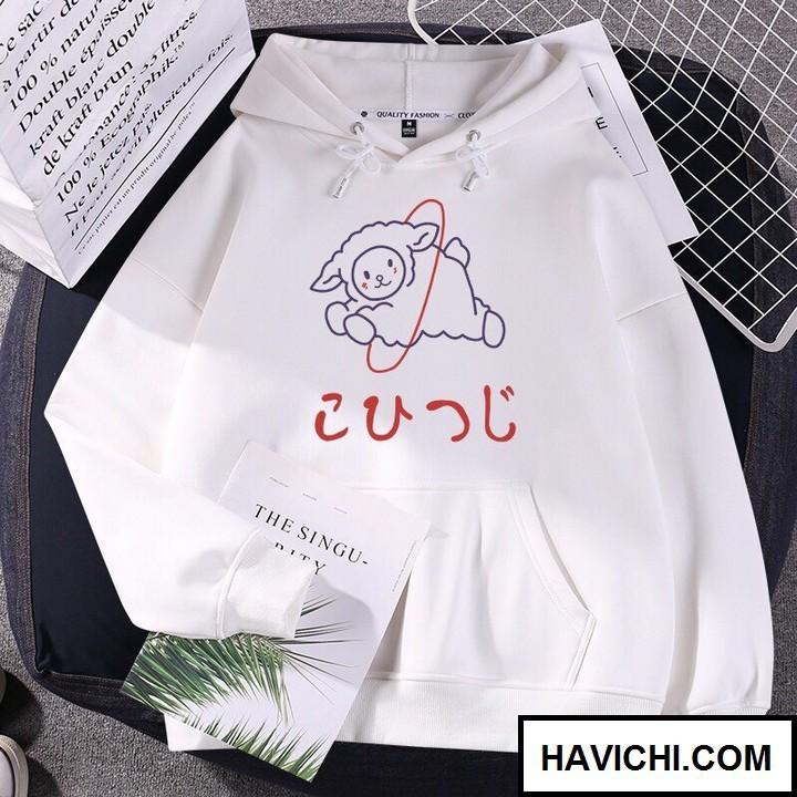 Áo Hoodie nam nữ - Áo khoác Hoodie nam nữ Trắng chống nắng Unisex form rộng CỪU HỒNG nỉ bông ấm áp