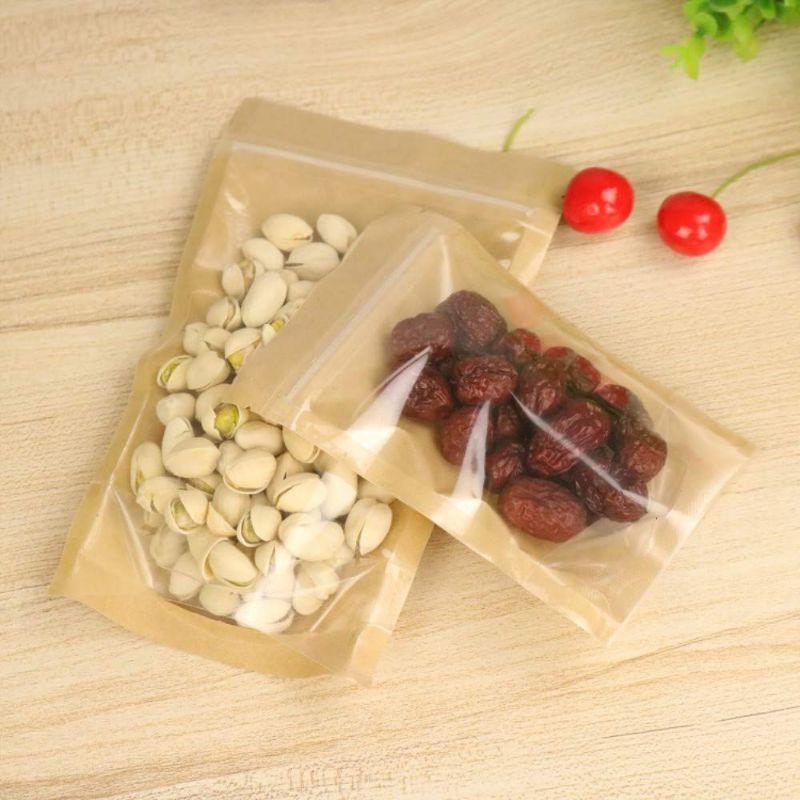 100gram Túi Zip Giấy - Túi Zip zipper ziplock đựng bánh kẹo - Túi giấy đựng thực phẩm, túi đựng bánh kẹo - size