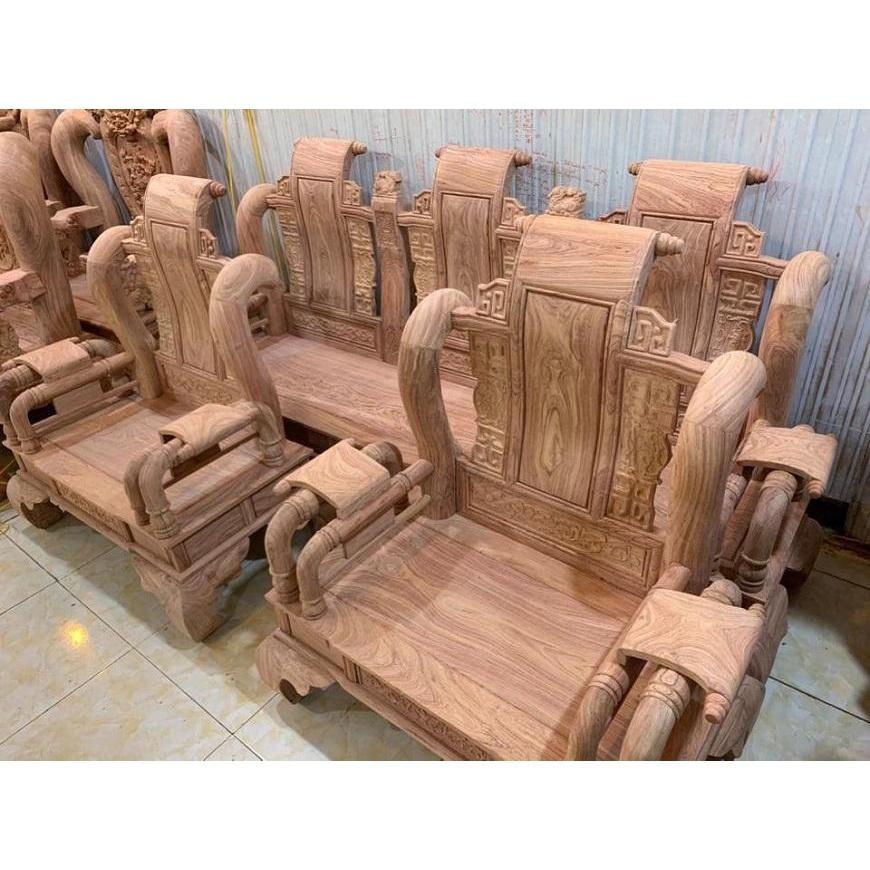 bộ bàn ghế phòng khách tần thủy hoàng gỗ hương đá tay 12