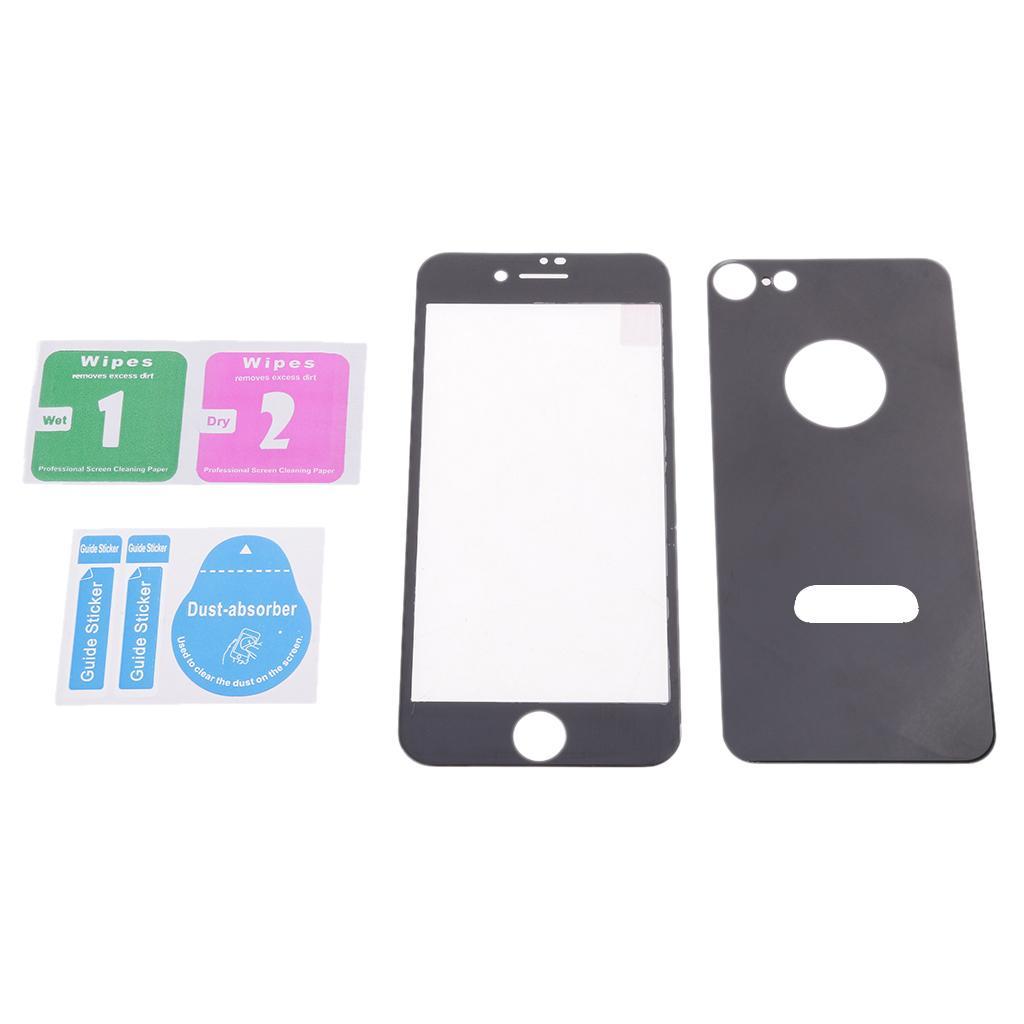 For iPhone 8 Glass Screen Protector,Front+Back Outer Screen Shield,5D Curved Full Coverage Edge to Edge Tempered Glass Screen Protector with Installation Kit