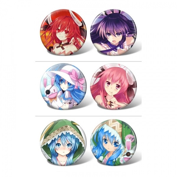 Huy hiệu hình nhân vật Date A Live Anime Brooch(9pcs per set)