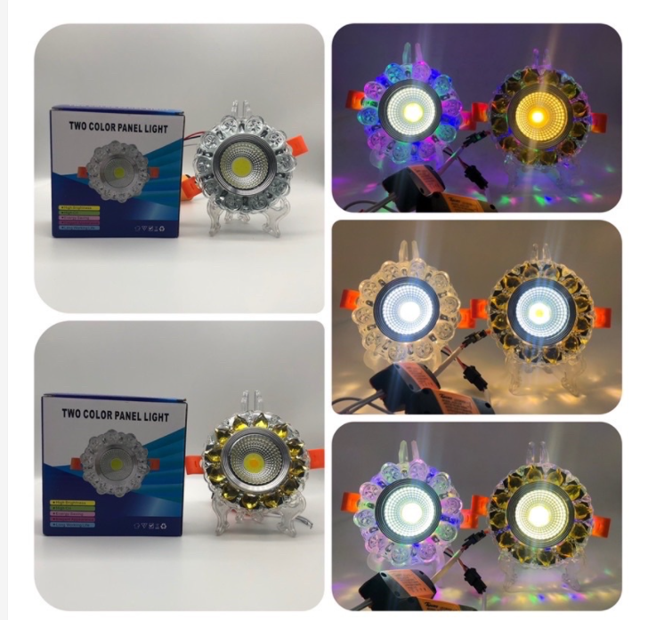 Đèn âm trần viền màu cob 3w+3w