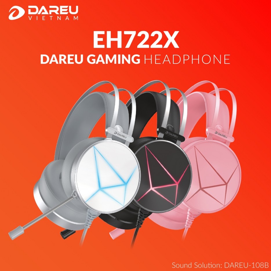 Tai nghe Gaming DAREU EH722X (BLACK / ARTIC / QUEEN) - Hàng chính hãng BH 12T