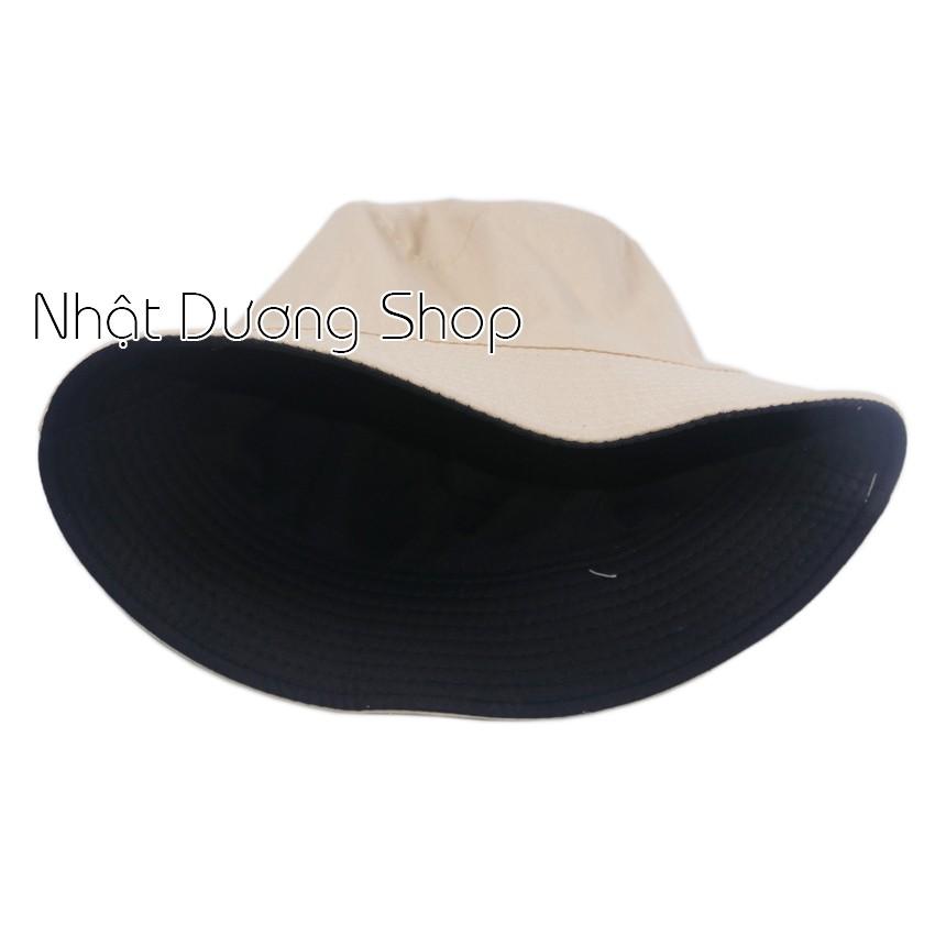 Nón tai bèo bucket trơn 2 mặt chất liệu Cotton thoáng mát thích hợp cho nam nữ