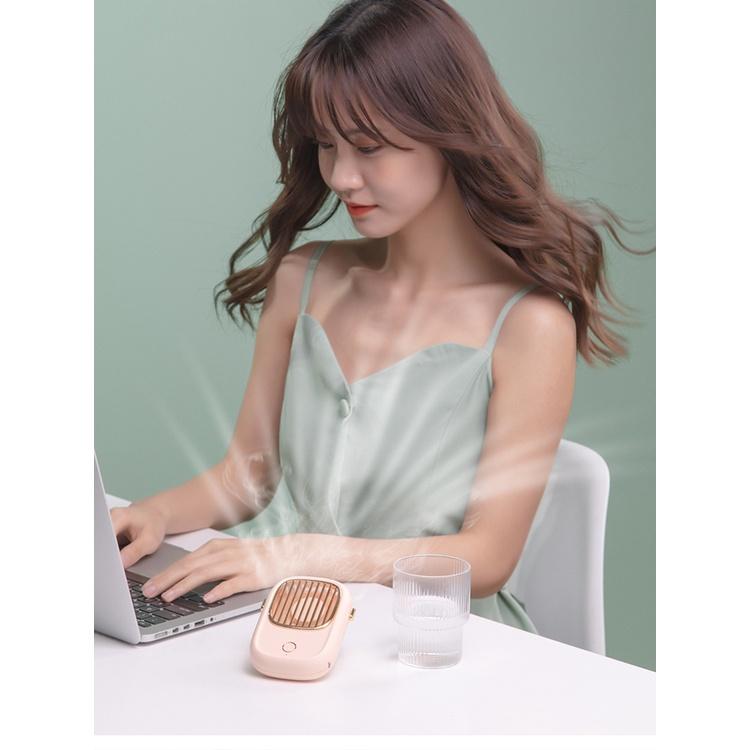 JIASHI Quạt Điện Mini Đeo Cổ Không Cánh Sạc USB Tiện Dụng Hàng nhập khẩu