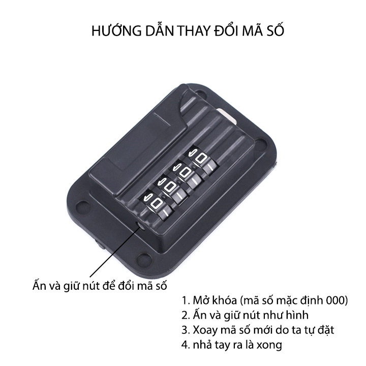 Khóa số dây cho cửa sổ SJ288, chống trộm, an toàn cho trẻ (có thể thay đổi mã số)