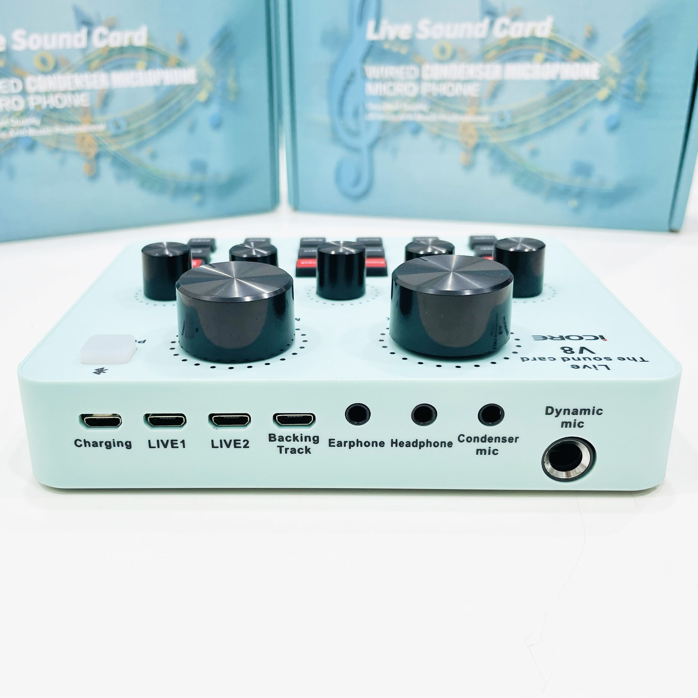 Soundcard iCore V8 thu âm-Livestream chuyên nghiệp - Hàng Chính Hãng